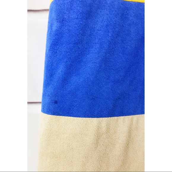 Poleci Ultra Suede Color Block Mini Pencil Skirt - Picture 2 of 5
